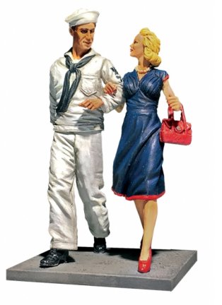 "Shore Leave" USN Sailor on Liberty with Date, 1942-1945