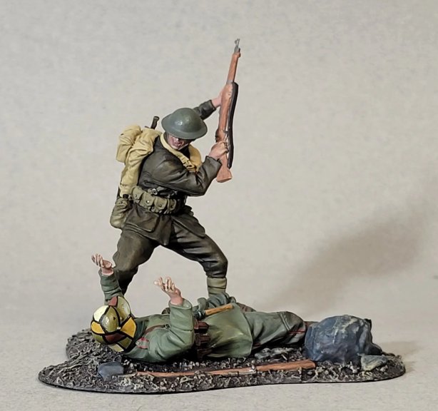 U.S. Marine Fighting with German Infantryman, Belleau Wood, 1918