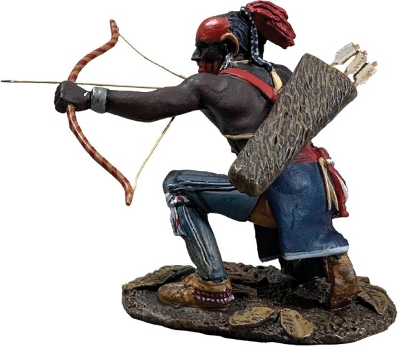 Art of War: Native Kneeling with Bow and Arrow