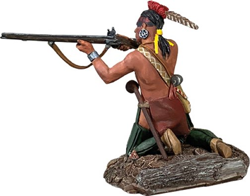 Native American Warrior Kneeling Firing