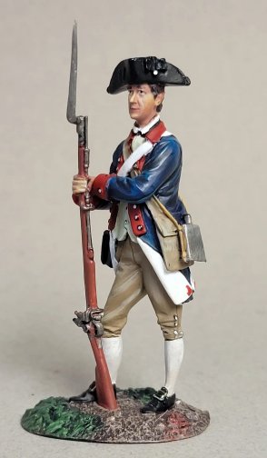 Continental Line Soldier Resting on Musket, 1777-87