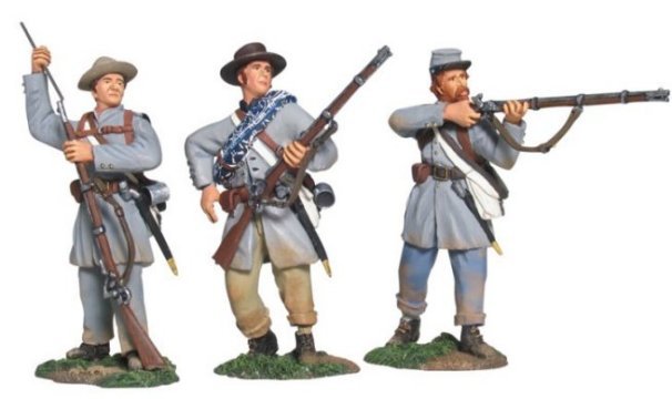 Confederate Infantry in Frock Coats Firing Line Set #1