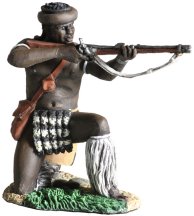 Zulu uDloko Regiment Kneeling Firing Percussion Rifle #1