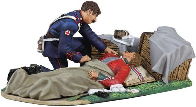 The Evacuation of the Hospital Set #6 - 24th Foot Lying Wounded with AHC Attendant