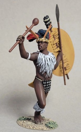 Zulu Warrior Urging Men Forward, 1879