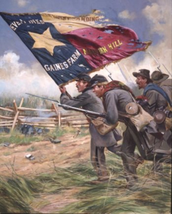 Color Bearer 1st Texas Regiment C.S.A., 1862 - Canvas Giclee