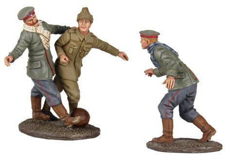"A Friendly Game" 1914 Christmas Truce Soccer Set #1 - No Man's Land Soccer Match