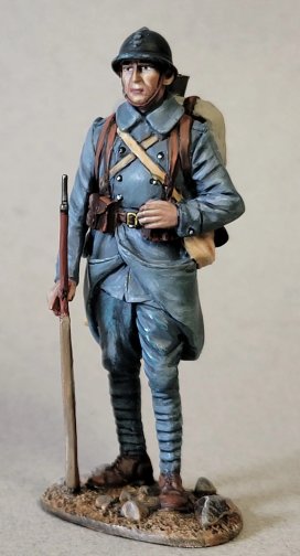 French Infantryman Standing with Rifle, 1916-18