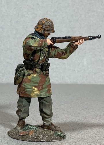 Waffen SS in Italian Camo Standing Firing K-98