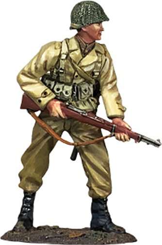 U.S. Armored Infantryman with M1 Garand, Alert, 1943-45