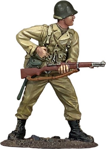 U.S. Armored Infantryman Reaching for Clip, 1943-45