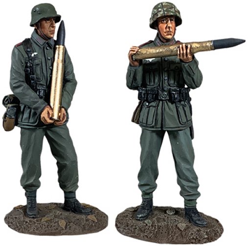 "Preparing for Action, No.1" Two Members of a German 88 Flak Gun
