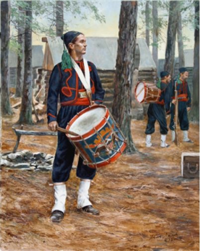 Corcoran's Irish Legion Drummer, 164th New York, 1864 - Canvas Giclee