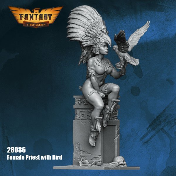 Female Priest with Bird