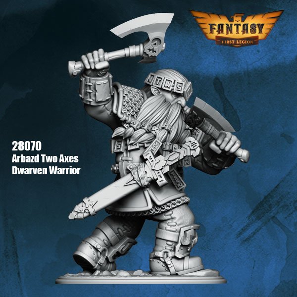 Arbazd Two Axes Dwarven Warrior