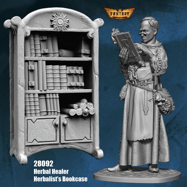 Herbal Healer with Bookcase