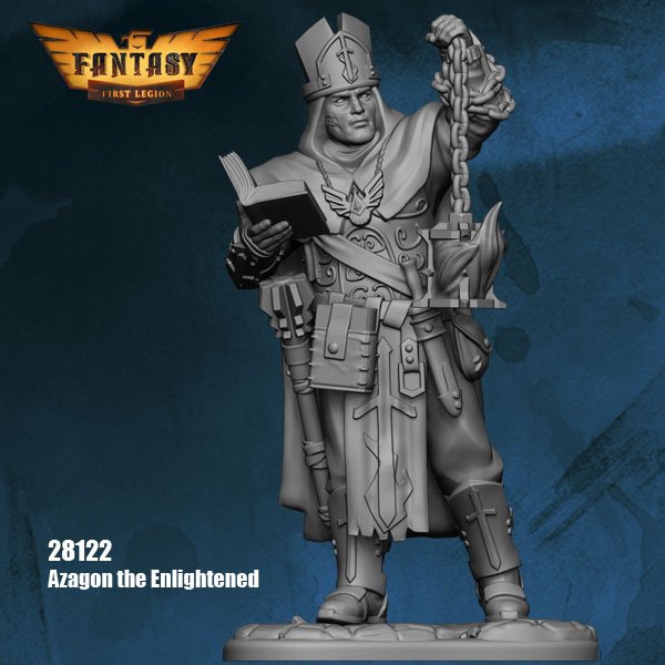 Azagon the Enlightened|Wargaming|First Legion|28mm figures|Resin Model ...