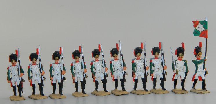 10 French Guard Napoleonic Wars Soldiers