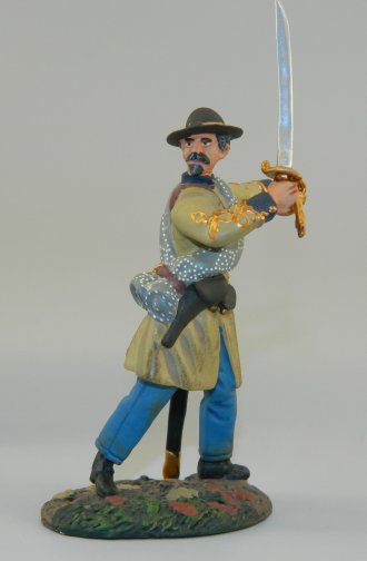 Confederate Infantry Officer Advancing