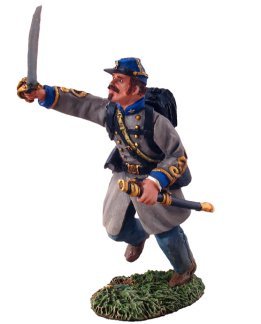 Confederate Infantry Major Charging #1