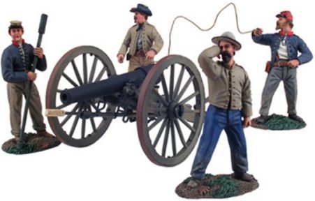Fire! - Confederate Artillery Set #3 - 10lb Parrott Gun & 4 Man Crew