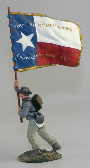 Confederate Infantry Color Sergeant Charging - 1st Texas Flag