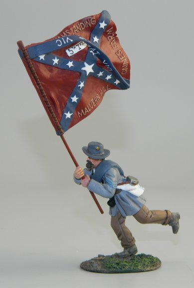 Confederate Infantry Color Sergeant Charging, 5th Texas Flag #1