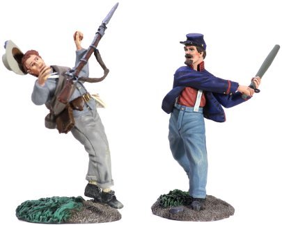 "Homerun!" Union Artilleryman and Confederate Infantry, Hand-to-Hand Set