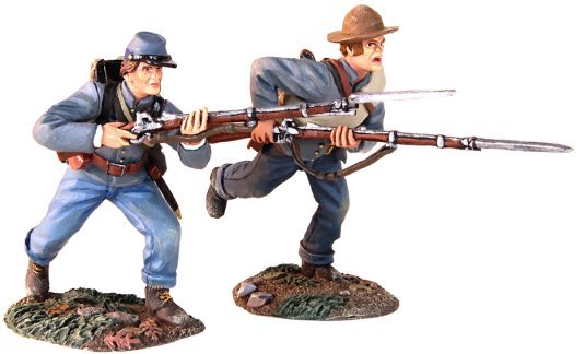 "Charge" Confederate Infantry Advancing with Bayonet & Confederate Attacking with Bayonet