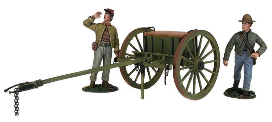Confederate Light Artillery Limber with Two-Man Crew