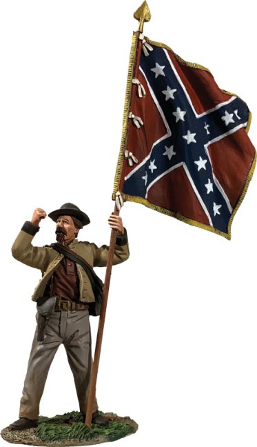 Defiant Confederate Infantry Waving ANV Flag