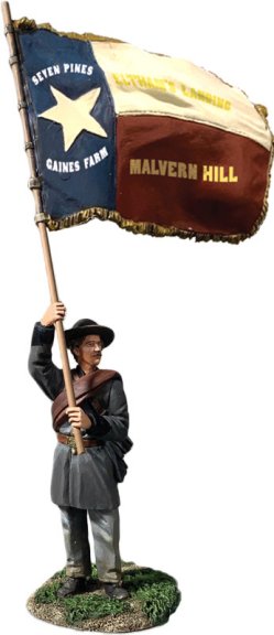 Confederate Flagbearer, 1st Texas Flag, Wigfall Pattern, Texas Brigade