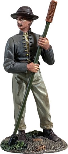 Confederate Artillery Crewman with Sponge and Rammer