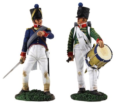 French Infantry Command Set - French Infantry Drummer #2 & French Line Officer #2