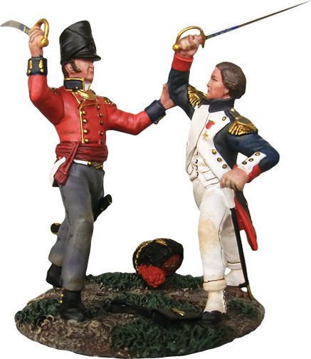 “A Desperate Struggle” French Imperial Guard Officer and British 1st Foot Guards Officer