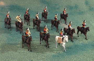 W. Britain's #40191 9th Lancers Mounted Band Gloss Finish