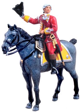 British 35th Regiment of Foot Officer Mounted, 1754-1763
