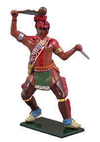 Native American Warrior, Huron, Attacking with War Club