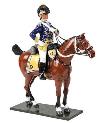 British 10th Light Dragoons Officer Mounted, 1795
