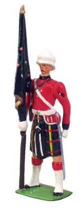 Cameron Highlander Ensign with Regimental Colour