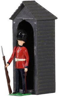 British Scots Guardsman with Sentry Box