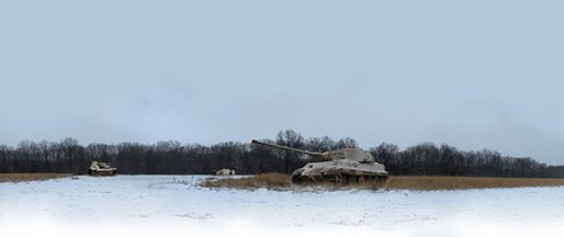 "The King is Dead" WWII Winter Scenic Backdrop