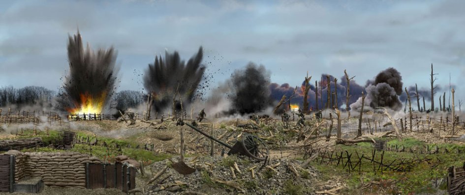 WWI Warscape #1 Scenic Backdrop