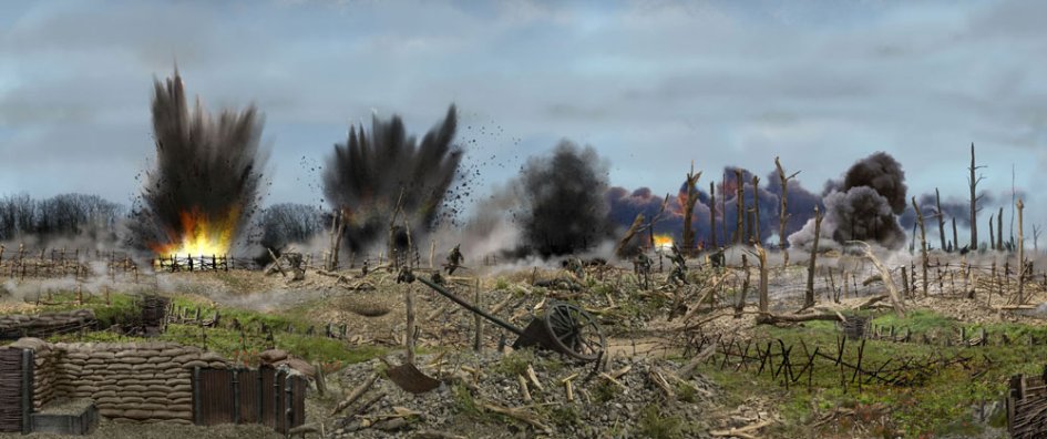 WWI Warscape #1 Scenic Backdrop