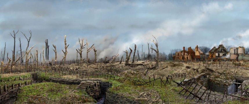 WWI Warscape #2 Scenic Backdrop