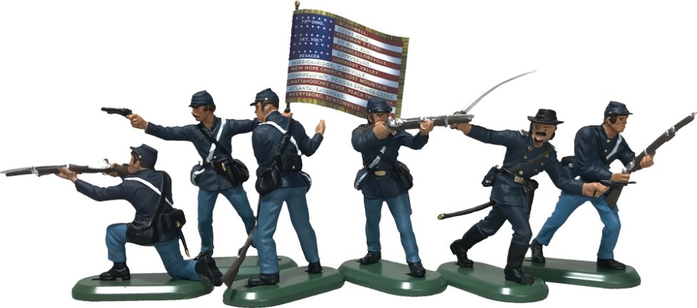 American Civil War Union Infantry Set #1 - 6 Foot Figures