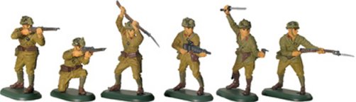 WWII Japanese Infantry Set #1 - 6 Foot Figures