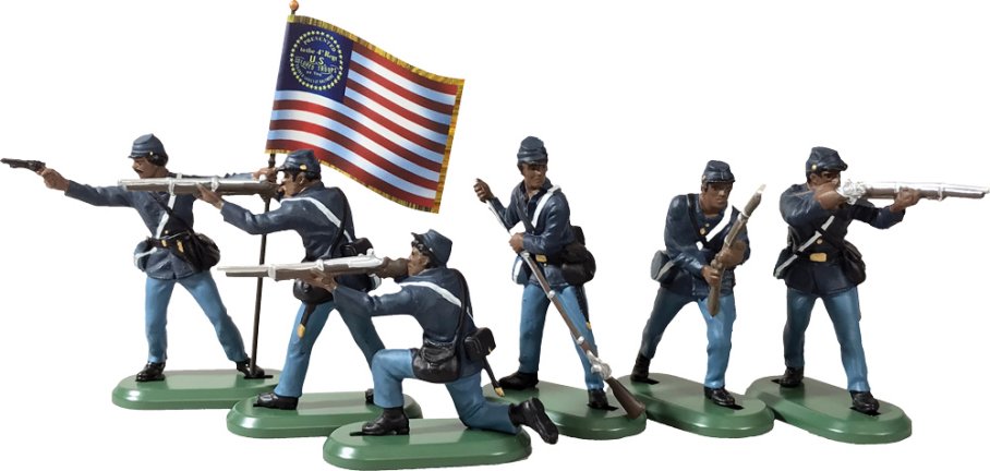 American Civil War Union U.S.C.T. Infantry Set No.1 - 6 Foot Figures