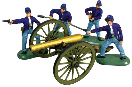 12 Pound Napoleon Cannon with 4 Union Artillery Crew