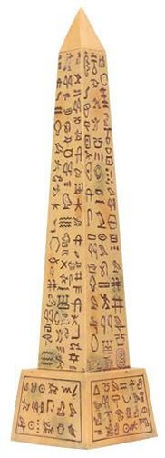 Sand Finish Egyptian Obelisk - 8"